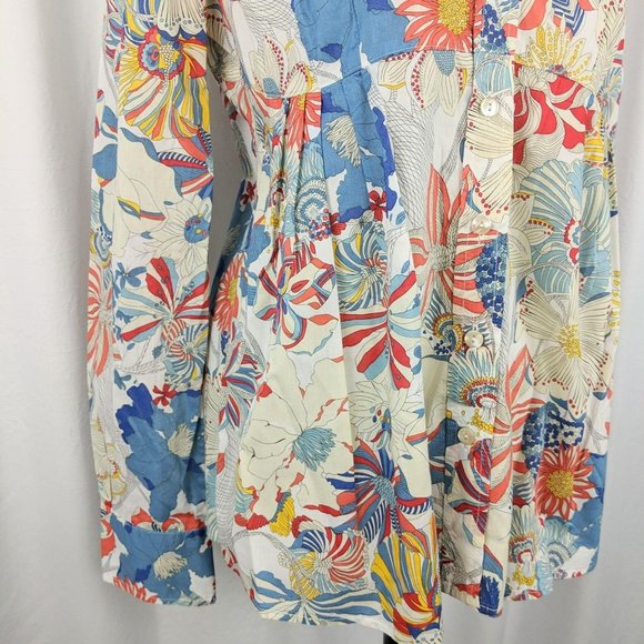 Miki Thumb Floral Button-Up Blouse Sz M - Picture 3 of 9